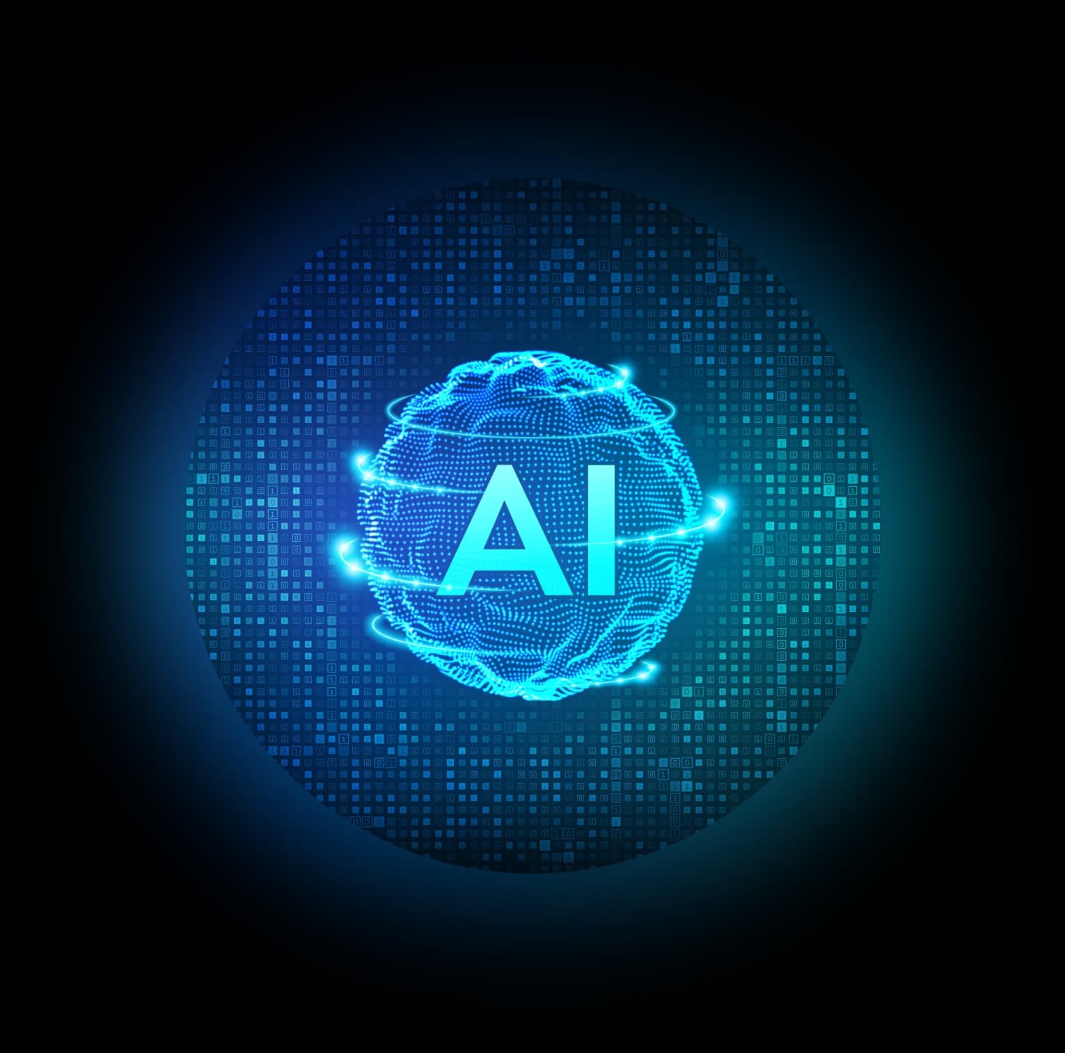 A luminous AI orb